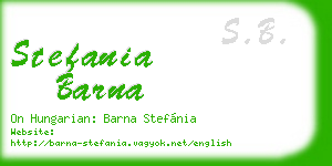 stefania barna business card