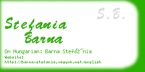 stefania barna business card
